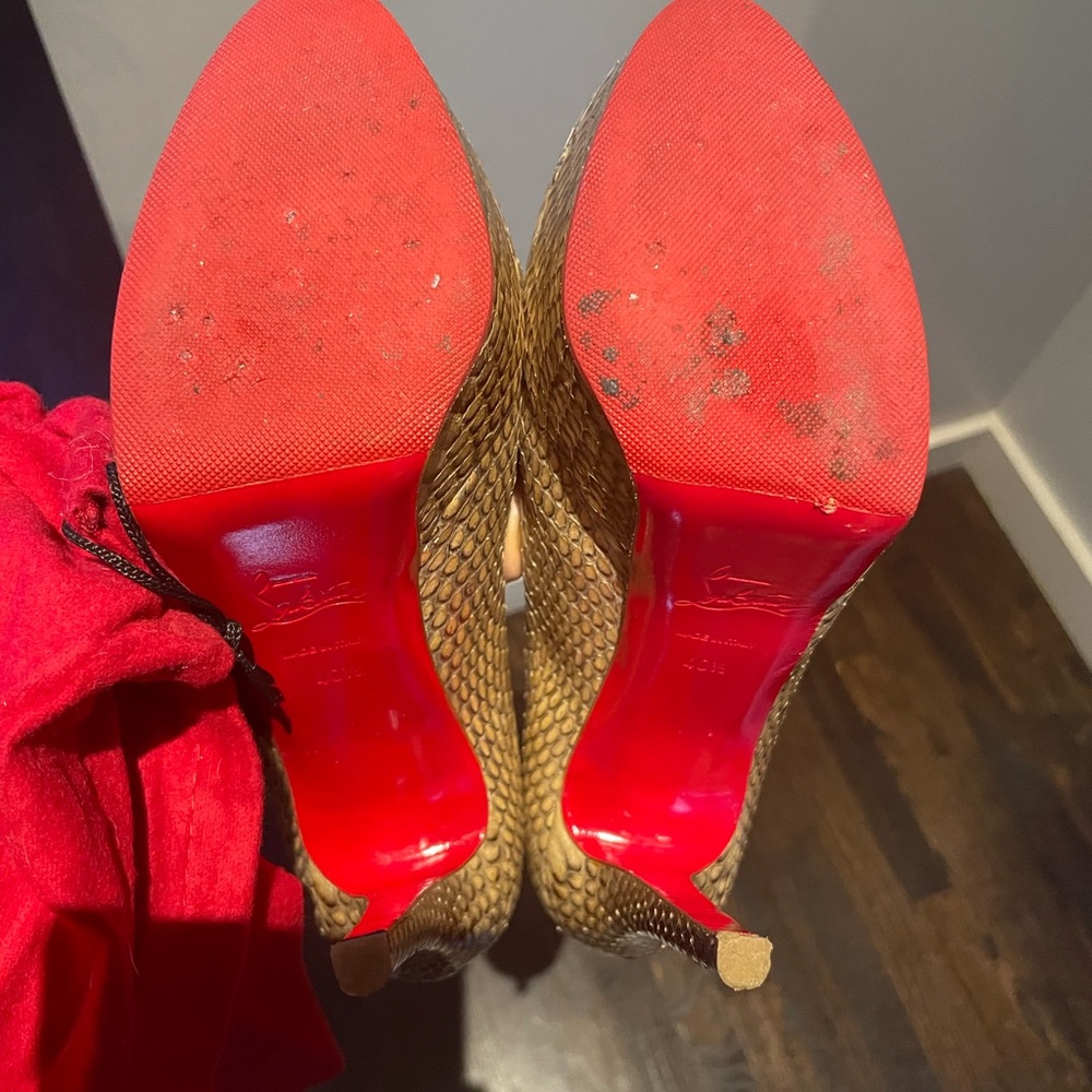 Christian Louboutin Size 40 1/2 Python Platforms - image 6